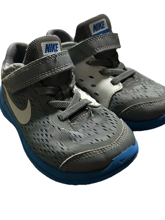 Nike Other - Toddler Boy Nike Grey Blue Running Sneakers Easy Closure Size 9